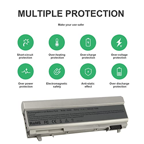 Fancy Buying 9 Cell Laptop Battery Replace for Dell Latitude E6400 E6410 E6500 E6510 MP490 4m529 pt434 ky265 312-0749 4N369 MP303 – High Performance - size: 7.28*3.12*0.94inch E6400