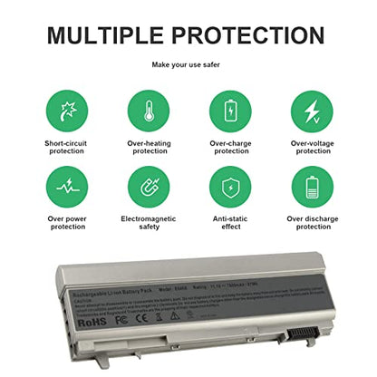 Fancy Buying 9 Cell Laptop Battery Replace for Dell Latitude E6400 E6410 E6500 E6510 MP490 4m529 pt434 ky265 312-0749 4N369 MP303 – High Performance - size: 7.28*3.12*0.94inch E6400