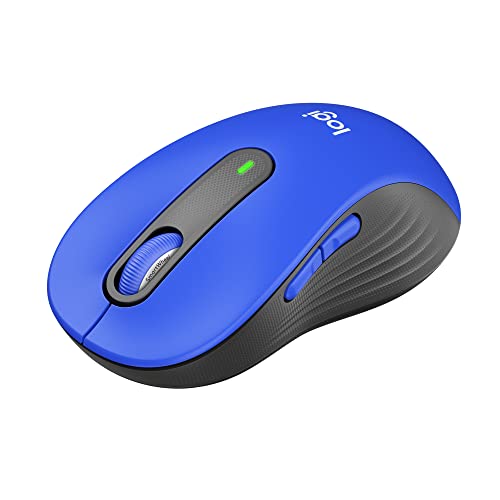 Logitech Signature M650 L Full Size Wireless Mouse - Classic Blue | Large Sized, 2-Year Battery, Customizable Side Buttons, Bluetooth, Compatible with PC, Mac, Multi-Device, Chromebook - color: Classic Blue