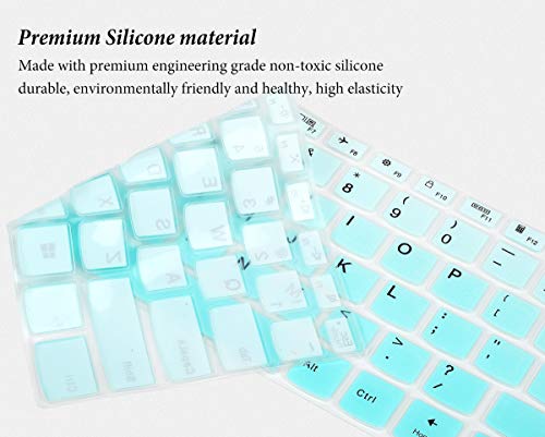 Keyboard Cover Skin for Lenovo Flex 5 14 2-in-1 Laptop/Yoga 7i 5i,Lenove Idepad S540 14 inch/Lenovo IdeaPad 5 14"/IdeaPad Slim 7 14, Keyboard Skin Protector for Lenovo Flex 5 14"-Gradual Mint - color: Gradual Mint Green