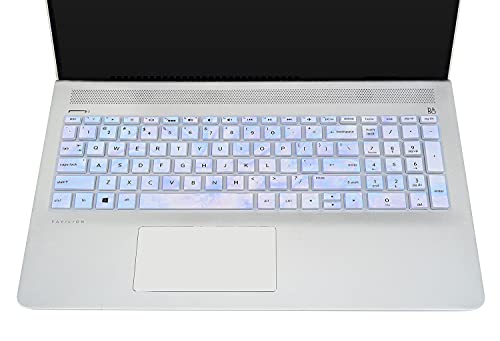 Keyboard Protector Skin Cover Compatible HP Pavilion 15.6" Series/HP 15.6" Touchscreen Laptop 15-BS020WM/HP Pavilion x360 15.6" Series/HP Envy x360 15.6 Series/HP Pavilion 17.3 Series(Marble) - color: Marble