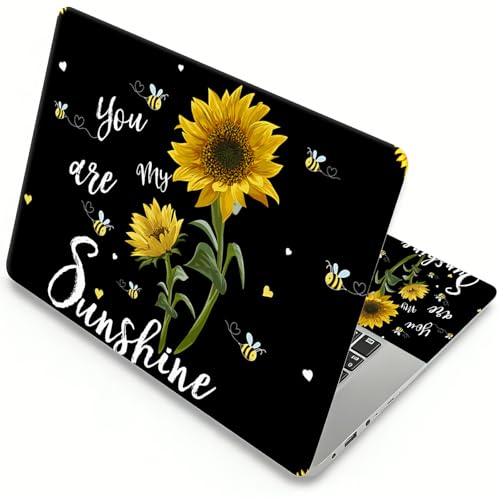 Laptop Skin Sticker Laptop Cover for 12" 13" 13.3" 14" Laptop Stickers,Reusable Skin Sticker Cover Personalized Art Waterproof & Scratch-Resistant Protector Case,Sunflower - color: Sunflower