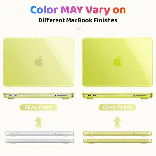 May Chen for MacBook Neo 13 inch Liquid Retina Display ((2026 Release A3404), Slim & Lightweight Protective Case with Screen Protector&Keyboard Cover&Dust Plug, Crystal Citrus - color: Crystal Citrus