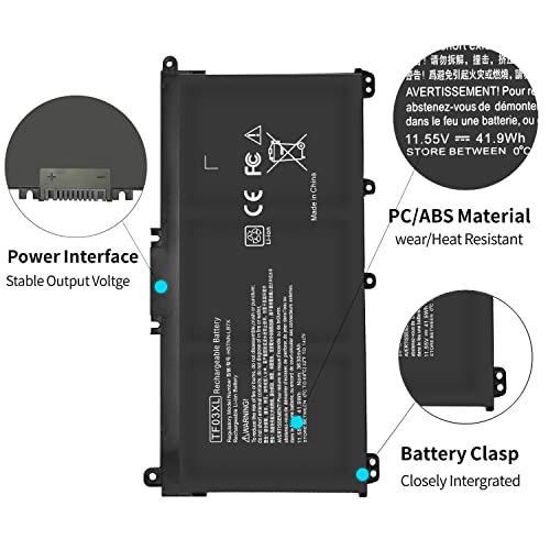 TF03XL 920070-855 Battery for HP Pavilion 15-CC 15-CD 14-CD 14M-CD 15-BF 15-CC023CL 17-AR050WM 15-cc154cl 15-CC060wm 15-CD040WM 14-BF050WM 14m-cd0001dx 14m-cd0003dx 920046-421 920046-121 - size: 7.5 x 4 x 0.25 inches TF03XL BATTERY