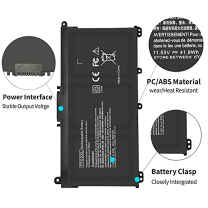 TF03XL 920070-855 Battery for HP Pavilion 15-CC 15-CD 14-CD 14M-CD 15-BF 15-CC023CL 17-AR050WM 15-cc154cl 15-CC060wm 15-CD040WM 14-BF050WM 14m-cd0001dx 14m-cd0003dx 920046-421 920046-121 - size: 7.5 x 4 x 0.25 inches TF03XL BATTERY