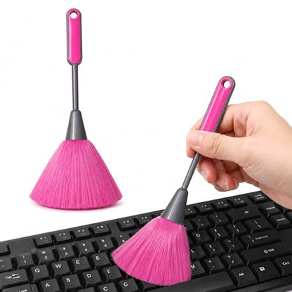 Keyboard Cleaning Brush Computer Cleaning Brush Portable Small Dust Brush for Keyboard Laptop Desk Electronics - color: Rose Red