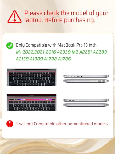 Seorsok Compatible with MacBook Pro 13 inch Case M2 2023,2022,2021-2016 A2338 M1 A2251 A2289 A2159 A1989 A1708 A1706,Cute Plastic Hard Shell Case with Keyboard Cover,Pink Cherries - color: Cherries, size: Pro13（A2338 M1 A2251 A2289 A2159 A1989 A1706）