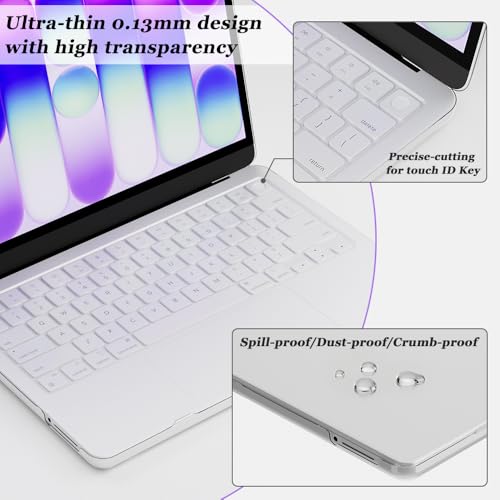 ProElife 3-in-1 for MacBook Neo, Clear Hard Shell, Sleeve & Keyboard Cover | Black Laptop Case, Clear Keyboard Skin, Heat Dissipation, Precision Fit, Water-Resistant & Reusable, Complete Accessory Kit - color: Clear+Black