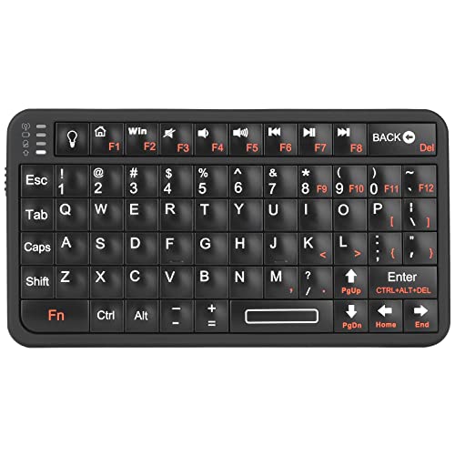 Rii Bluetooth Keyboard,Wireless Mini Keyboard with Backlit,Portable Keyboard for Mac, PC, HTPC, Smartphone, Robot Control, VR Glasses, Smart TV Black