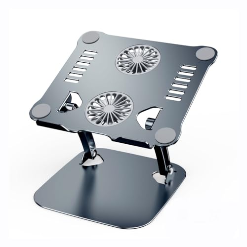 Aluminum Alloy Layer Folding Notebook Holder with Built-in Fan Heat Dissipation Bracket(D) - color: D