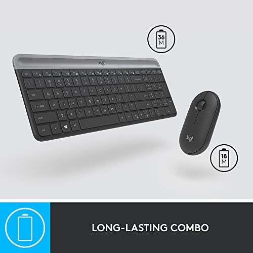 Logitech MK470 Slim Wireless Combo - Graphite (Renewed)