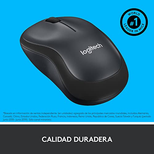 Logitech M220 Silent Wireless Mouse, 2.4 GHz with USB Receiver, 1000 DPI Optical Tracking, 18-Month Battery, Ambidextrous, Compatible with PC, Mac, Laptop (Off-White)