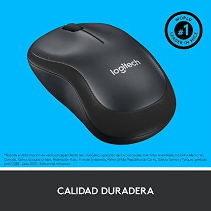 Logitech M220 Silent Wireless Mouse, 2.4 GHz with USB Receiver, 1000 DPI Optical Tracking, 18-Month Battery, Ambidextrous, Compatible with PC, Mac, Laptop (Off-White)