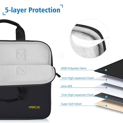 Hseok Laptop Sleeve 14 inch Case with Small Case, Compatible with MacBook Neo 14, MacBook Pro 14 M5/M4/M3/M2/M1, XPS 14 and Most 14 inch Notebooks, Neoprene Computer Handbag,B01K01 - color: B01k01, size: 14"