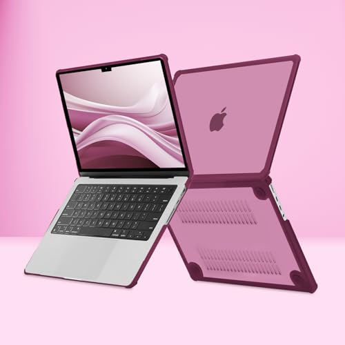 MOSISO Compatible with MacBook Pro 14 inch Case M5 M4 M3 M2 M1 2026-2021 | 3 in 1 Kit Anti-Crack Hard Shell with TPU Bumper, A3427 A3426 A3434 A3112 A3185 A3401 A2918 A2992 A2779 A2442, Wine Red - color: Wine Red