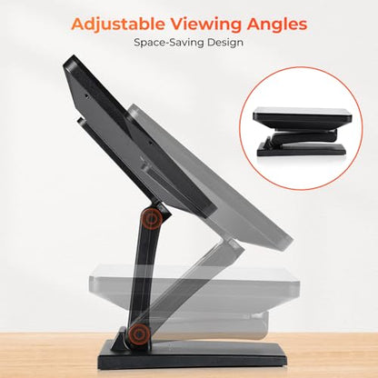 MUNBYN 12-inch POS Touchscreen Monitor, LED POS Monitor, HDMI/VGA Capacitive Screen Display, Foldable Stand for Small Business, Retail, Restaurant, Bar, No Driver Required, 2Y Protection