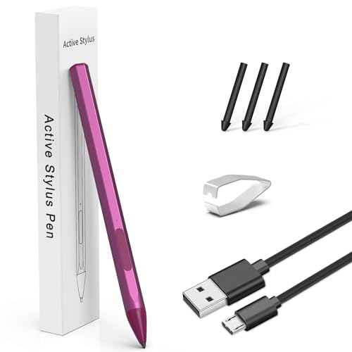 Stylus for HP Envy X360 Pavilion x360 Specter X360 Spectre x2 Envy x2 Touchscreen Laptop Rechargeable MPP 2.0 Tilt Pencil 4096 Pressure Sensitivity Using The Microsoft MPP Protocol, Red - color: Red, size: for HP