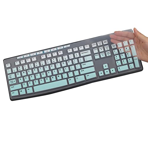 Keyboard Cover Skin Protector Fit Logitech MK295 MK275 MK270 Wireless Keyboard, Logitech K200 K260 K270 MK200 MK260 Keyboard (NOT Fit Other Model Keyboards)-MintGreen - color: MintGreen