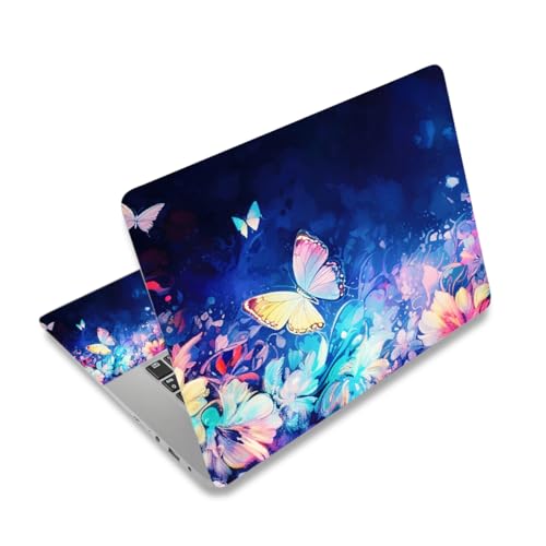 DINKY Laptop Skin Sticker Decal, 12" 13" 13.3" 14" 15" 15.4" 15.6 inch Laptop Universal Reusable Vinyl Skin Stickers Cover Art Decal Notebook PC Personalized Protector-Butterflies - color: Lovely Butterfly