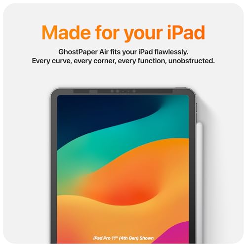 GhostPaper Air Premium Detachable Paper Feel Writing Sketching Surface Screen Protector, Air-ttach Nano Suction Mounting, Compatible with 8.3" iPad Mini 6th Gen (2021), iPad Mini A17 Pro (2024) - size: iPad Mini 8.3" (2021+)