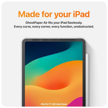 GhostPaper Air Premium Detachable Paper Feel Writing Sketching Surface Screen Protector, Air-ttach Nano Suction Mounting, Compatible with 8.3" iPad Mini 6th Gen (2021), iPad Mini A17 Pro (2024) - size: iPad Mini 8.3" (2021+)