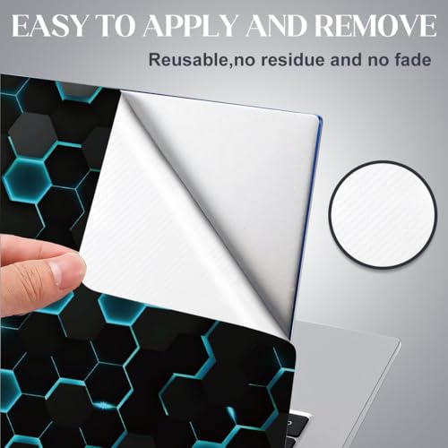 SUPERDANT Laptop Notebook Skin Sticker Cover Decal Laptop Protector Notebook PC Computer Art Protector Universal Notebooks Vinyl Decals Fits 12" 13" 13.3" 14" 15" 15.4" 15.6 inch Black Honeycomb