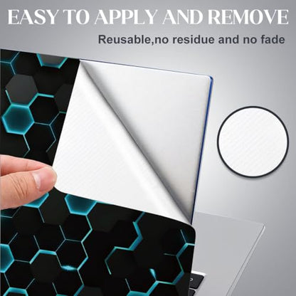 SUPERDANT Laptop Notebook Skin Sticker Cover Decal Laptop Protector Notebook PC Computer Art Protector Universal Notebooks Vinyl Decals Fits 12" 13" 13.3" 14" 15" 15.4" 15.6 inch Black Honeycomb