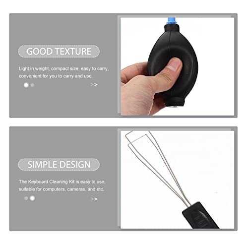 NUOBESTY 1set Keyboard Cleaning Kit Professional Brush and Key Puller Essential Tools for Computer and Laptop Maintenance for Hard Reach Areas