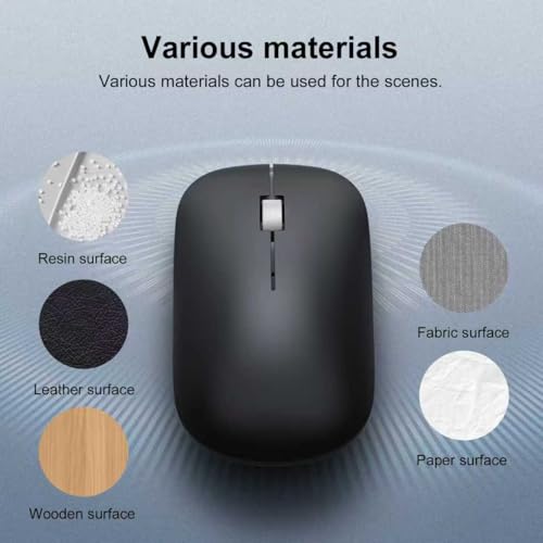 Bluetooth Mouse for MacBook, USB C Wireless Mouse, Silent, 4-Mode USBC/USB & BT5.0/3.0, Magnetic Cover, Symmetric, Long Battery Life, Multi-Device Slim Portable Travel for Laptop Tablet iPad Mac PC - color: WirelessBlack