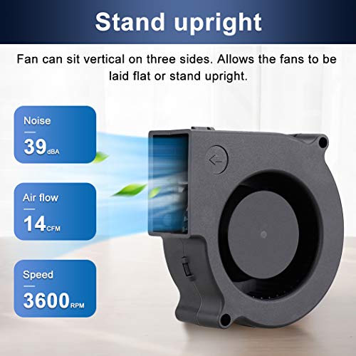 Wathai 75mm x 30mm DC Blower Fan 24V Brushless Cooling Fan 7530 2Pin | Small Blower Fan for Receiver AV Cabinet PS4 PC Laptop - style: 24V 2Pin
