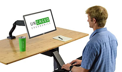 Single Monitor Arm Desk Mount, Computer Monitor Arm Mount w/2 USB Ports Adjustable Height Single Riser, Universal Clamp, Computer Riser, Work from Home Accessories