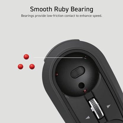 ELECOM Relacon Handheld Trackball Pointer, Ergonomic Thumb Mouse for Right or Left Hand, Bluetooth, 10 Buttons for TV, Presentation, Game, PC & MAC - style: Bluetooth