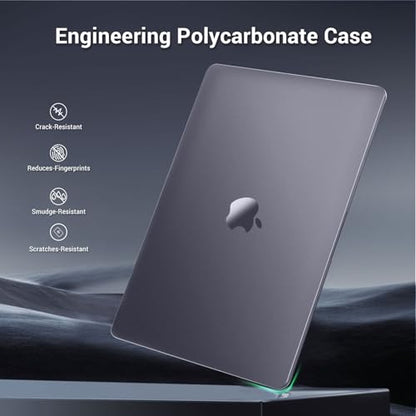 MOSISO Compatible with MacBook Pro 13 inch Case M2 M1, Space Gray | Seamlessly Closes Crack-Resistant Hard Shell Case&Keyboard Cover M2 2026-2016 A2338 M1 A2251 A2289 A2159 A1989 A1708 A1706 - color: Space Gray