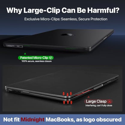 Soonjet for MacBook Air 15 inch Case M5 M4 M3 M2 2026-2023 Laptop Cover | Noble Black Clear, Matte Finish, Protective Hard Shell, Laptop Cover, Ultra Thin & Light, Anti Crack & Fingerprint & Scratch - color: Noble Black Clear