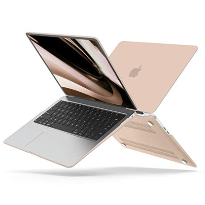 B BELK for MacBook Air 13 inch Case 2021-2018 M1 M1 Chip A2337 A2179 A1932 | Matte Plastic Laptop Hard Shell for MacBook Air 13.3 inch Case with Touch ID & Keyboard Cover & Screen Protector, Camel - color: Camel