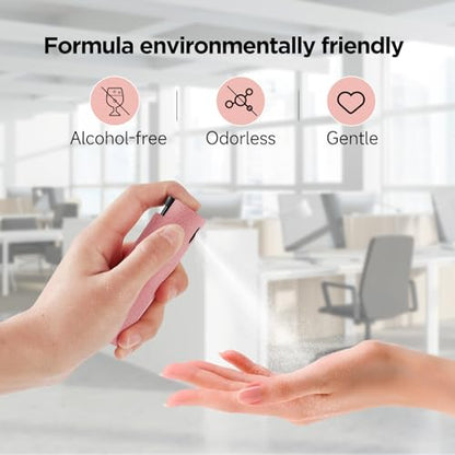YTT Screen Cleaner, All-in-One Spray & Wipe Cleaner, with Transparent Protective Shell for All Phones, Laptop and Tablet Screens (Pink) - color: Pink