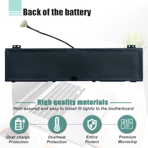 AP21B7Q Laptop Battery Replacement for Acer Predator Triton 300 SE PT314 51S 51NZ 52ML, for Swift Edge SFX16-61G Swift X 14 SFX14-71G Swift X SFX14-71G 52ZX 5911 74EQ Series 76Wh 4930mAh - size: 10.23*3.15*0.39inch AP21B7Q