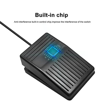 USB Foot Pedal PC Single Foot Switch Foot Control Keyboard Mouse Programmable Keyboard for Video Game Office Work Page Turner