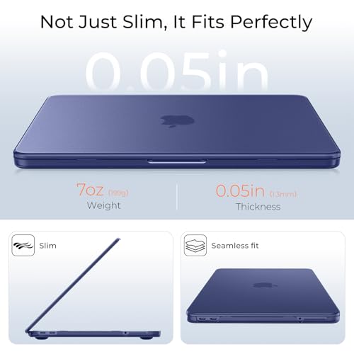 EooCoo for MacBook Neo Case 13 inch, Scratch Resistant, Original Indigo | 4 in 1 Kit, Durable, Easy Snap-On, Stays New, Model A3404 (A18 Pro Chip) - color: Original Indigo