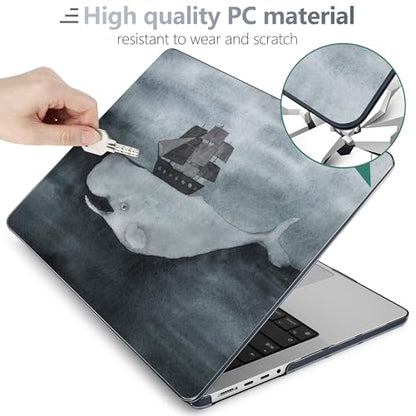 Batianda Case for New MacBook Pro 16 inch 2026 M5 2024 2023 Release with M4 M3 M2 M1 Pro/Max Chip,Slim Lightweight Protective Shell with Creative Pattern with Keyboard Cover & Screen Protector, Shark - color: Shark