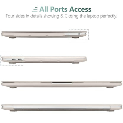 for MacBook Pro 13 inch Case 2023 2022 2021 2020 Release Model: A2338 M2/M1 A2289 A2251 with Touch Bar & Touch ID, Cream Matte Plastic Hard Shell Case & Keyboard Cover, Stone - color: Stone