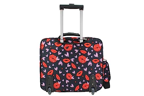 World Traveler Rolling 17-Inch Laptop Briefcase Computer Case - Lips and Hearts - color: Lips and Hearts