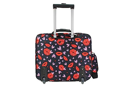 World Traveler Rolling 17-Inch Laptop Briefcase Computer Case - Lips and Hearts - color: Lips and Hearts