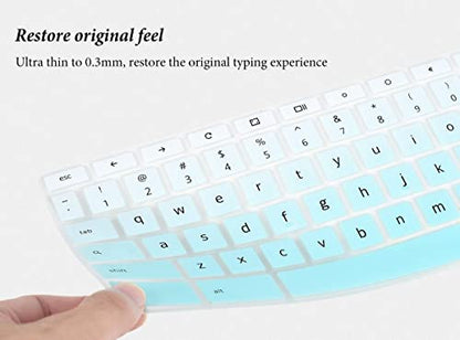 CASEDAO Keyboard Cover for Acer Chromebook 315 CB315-3HT-C296/C6XF/C16B 15.6 inch,Acer 715 CB715 15.6''/Acer 317 17.3''[NOT Without Numeric Keypad]-Gradual Mint - color: Gradual Mint