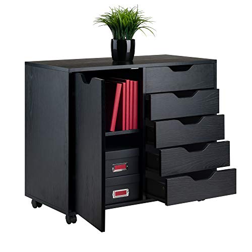 Winsome cabinets Wood Halifax Storage/Organization, Black - color: Black, style: Contemporary