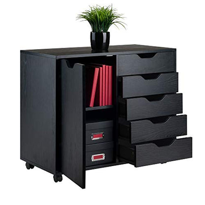 Winsome cabinets Wood Halifax Storage/Organization, Black - color: Black, style: Contemporary
