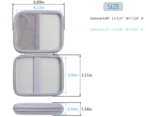 Hard Protective Travel Case for Wireless Number Pad, Compatible with Lekvey/iClever/Nulea Bluetooth Number Pad,Gray(CASE ONLY) - color: Gray