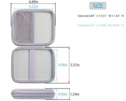 Hard Protective Travel Case for Wireless Number Pad, Compatible with Lekvey/iClever/Nulea Bluetooth Number Pad,Gray(CASE ONLY) - color: Gray
