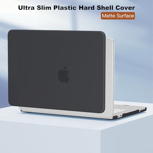 CISSOOK for MacBook Neo 13 inch Case A3404 Release 2026 Matte Black | 5in1 Set Hard Shell Case, A18 Pro Chip, Keyboard Cover, Screen Protector, Scratch Resistant, Ultra-Thin, for Office & Travel - color: Matte Black
