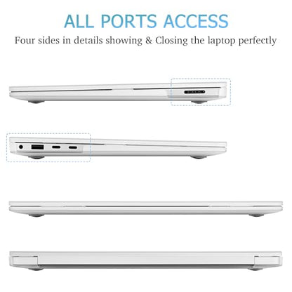 Mektron Matte Case for 13.8" Microsoft Surface Laptop 8 2026 Fits Surface Laptop 13.8 Inch 7 2024 Cover (Model: 2036),Keyboard Cover +Screen Protector +Dust Plugs, Matte White - color: Matte White